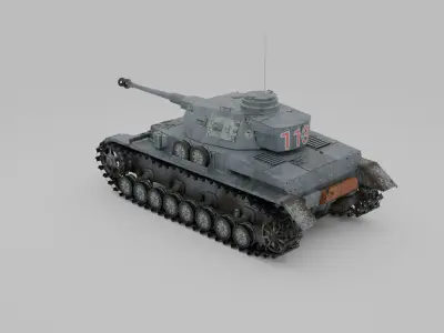 PzKpfwIV Panzer IV Ausf G 3D Model 3D model