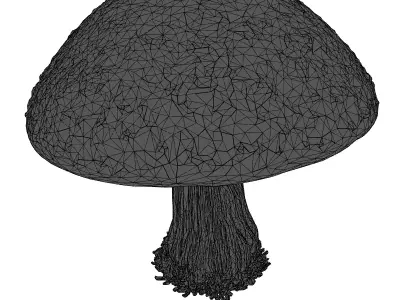 Fantasy Bioluminescent Mushroom 3D Model 3D model