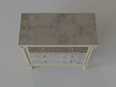 Mirelle Three-Drawer Dresser 3D model
