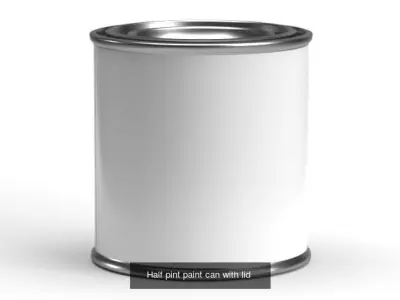 Paint cans with lid 3D Model Pack