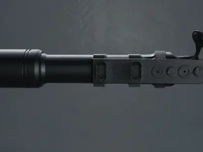 Arisaka  and Surefire AR Tactical light Set  3D model