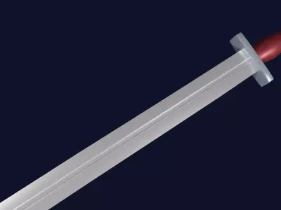 Caroling sword with Xyphos handle Low-poly 3D model