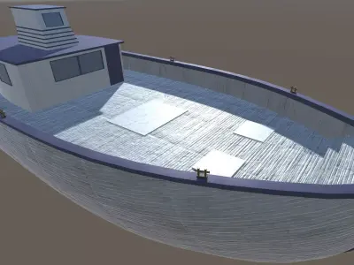 Boat LowPoly Low-poly 3D model