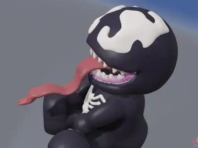 Venom Chibi Cute 3D model