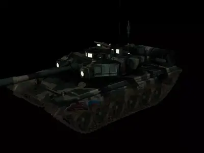 T90-a Tank - Rigged 3D model