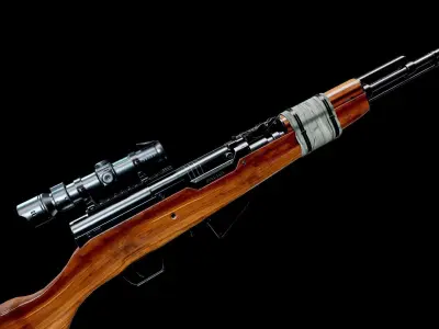 Battle Rifle - SKS Low-poly 3D model