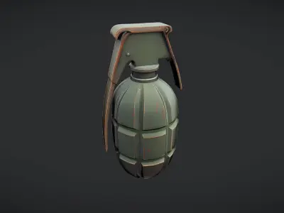 military-style hand grenade 3D model purchase