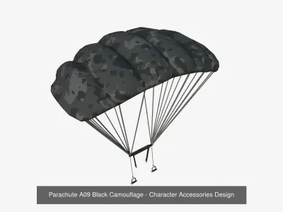 06 Parachute A Camouflage Collection - Character Accessories 3D Model Pack