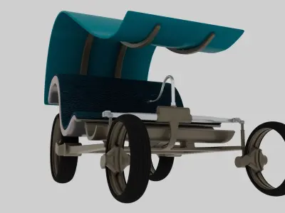 Vintage Kart 3D model
