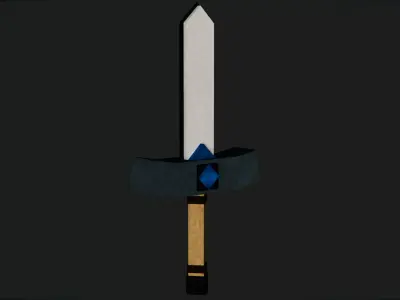 Minecraft Weapons Pack for Blender Low-poly 3D model