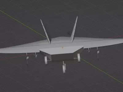 Flying-Wing Concept Jet AIAA DBF JSF Printable STL 3D print model