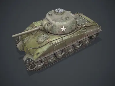 M4 Sherman Low-poly 3D model by v-verchenko1981
