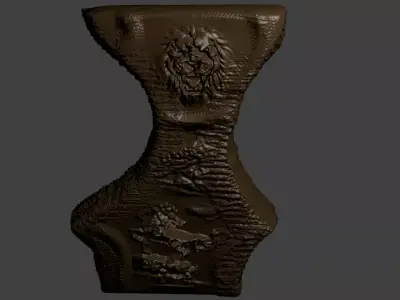 3D model of lion and horse 3D model
