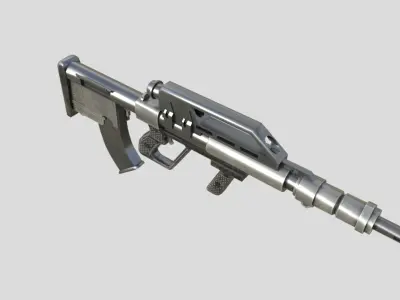 M64C-gun model 3d game ready model Low-poly 3D model Low-poly 3D model