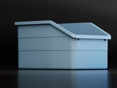 Plastic Storage Bin Free low-poly 3D model