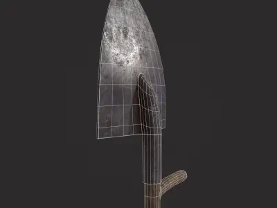 Shovel Version One Low-poly 3D model