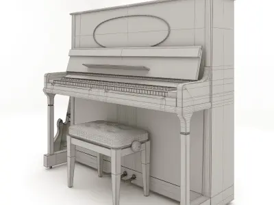 Raelistic guitar and piano 3D model