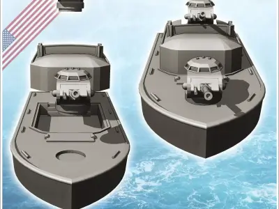 Assault Support ASPB Alpha patrol boat - Modern WW2 WW1 World Wa 3D print model