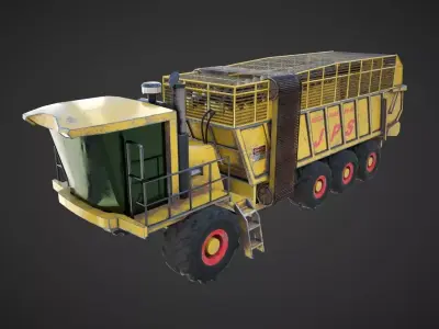 3D JPS Big loading wagon Low-poly 3D model