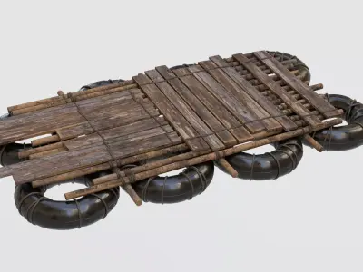 Survival Raft Ver 04 Low-poly 3D model