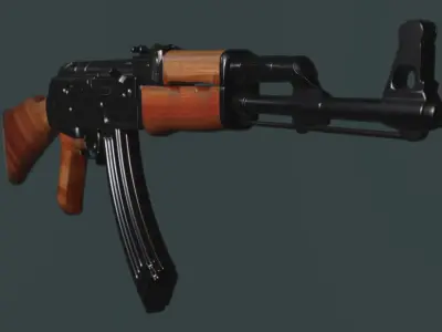AK-47 ak - rifle Low-poly 3D model