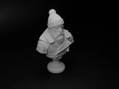 Winter Warrior Bust Chess 3D print model buy
