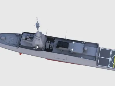 FTI Belharra Frigate Low-poly 3D model