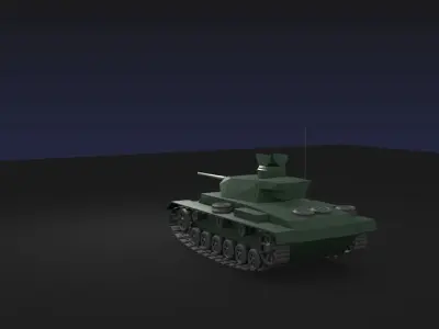 German Panzer 3 WW2 Free 3D model