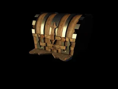 Models wooden chest 3D model
