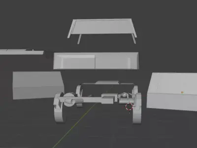 NPR stylized Car  includes separated parts for easy rigging Low-poly 3D model