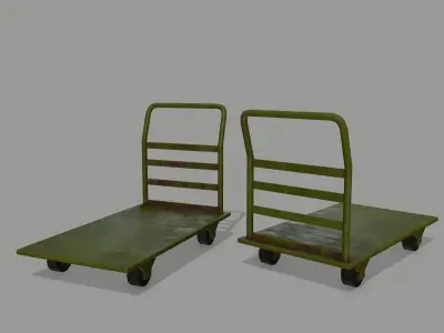 Trolley hand truck Low-poly 3D model order