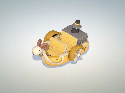 Mini Merry - One Piece Low-poly 3D model