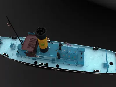 Tugboat Low-poly 3D model purchase