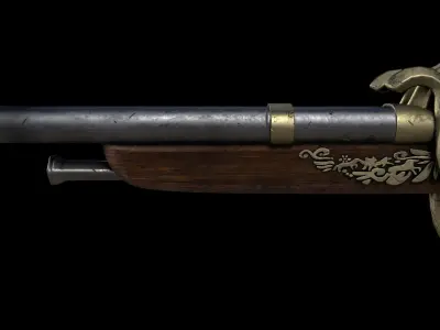 Gun Medieval Fantasy 3D model
