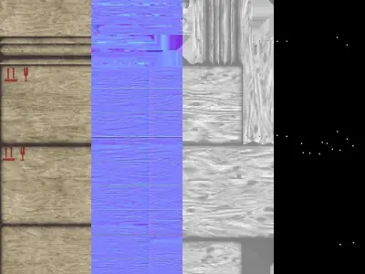 Wooden Crate Low-poly 3D model 5