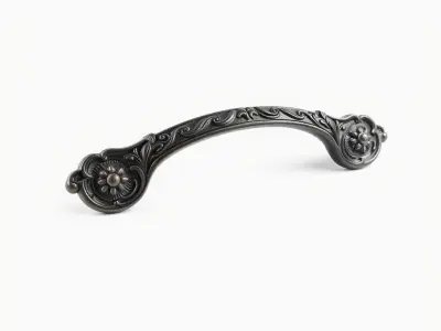 Vintage Iron Handle Engraved Design model pack Low-poly 3D model