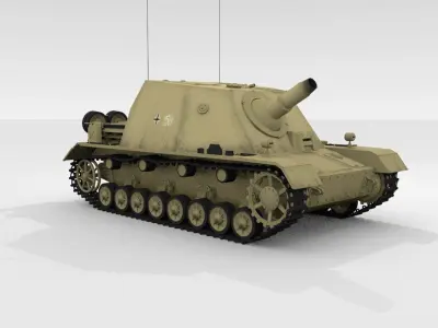  SturmPanzer IV Brummbr early version 3D model