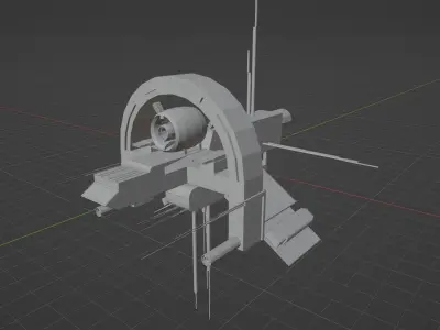 Space Ship Low-poly 3D model