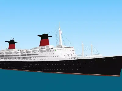 SS France Low-poly 3D model