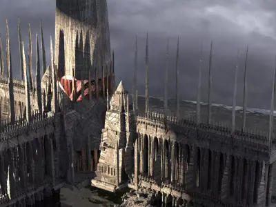 Dark Jedi base compound City Kit bash 3D model