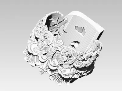 R letter sing  name initial 3D print model