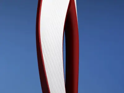 Sochi olympic torch low poly Low-poly 3D model
