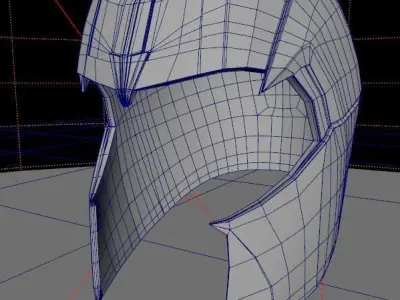 Thanos helmet Low-poly 3D model