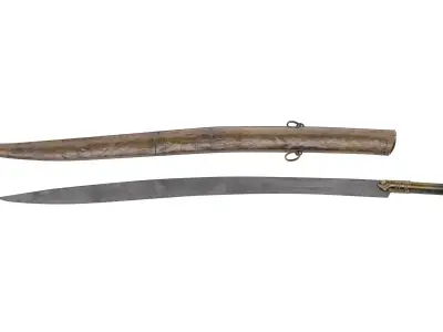 Yatagan Sword Low-poly 3D model purchase