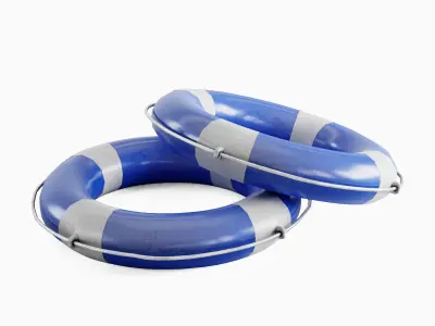 Lifebuoy 05 Low-poly 3D model