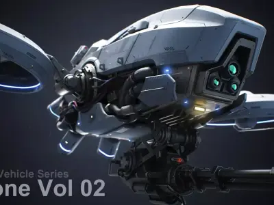 Sci Fi Vehicle Series Drone 02 Free 3D model