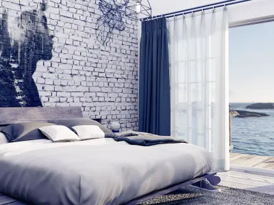 Industrial Bedroom 3D model purchase
