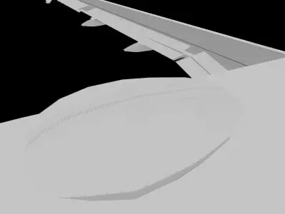 Airbus a320 cabin and cockpit 3D model