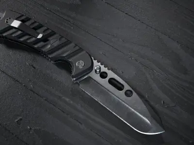 Knife Low-poly 3D model 30