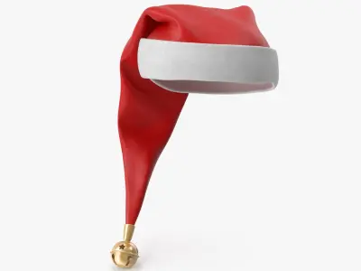 Christmas Hat with Bell 2 v2 3D model